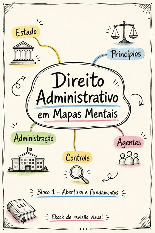 Capa do eBook de Mapas Mentais de Direito Administrativo