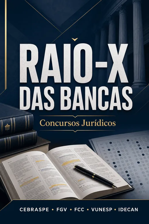Capa do ebook Raio-X das Bancas para Concursos Jurídicos