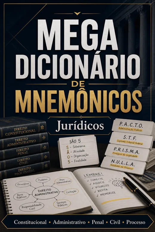 Capa do ebook Mega Dicionário de Mnemônicos Jurídicos