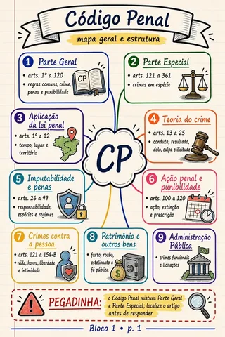 Capa dos Mapas Mentais de Direito Penal