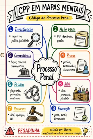 Capa dos Mapas Mentais de Processo Penal