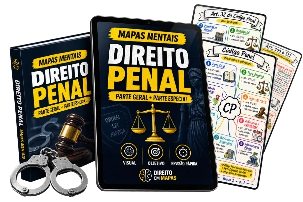 Mockup do Pacote Simples com Mapas Mentais de Direito Penal