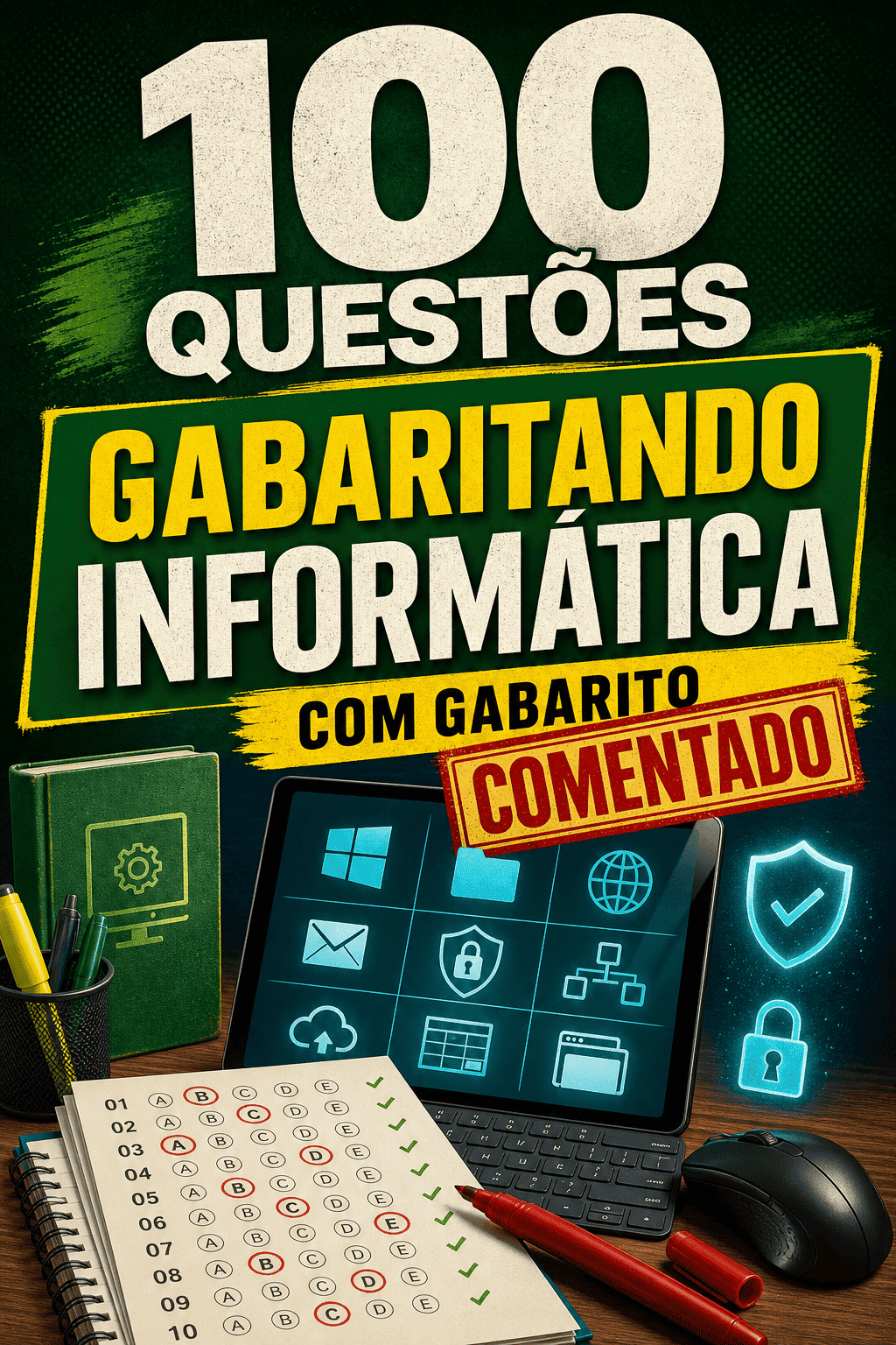 Capa do bônus 100 questões de Informática