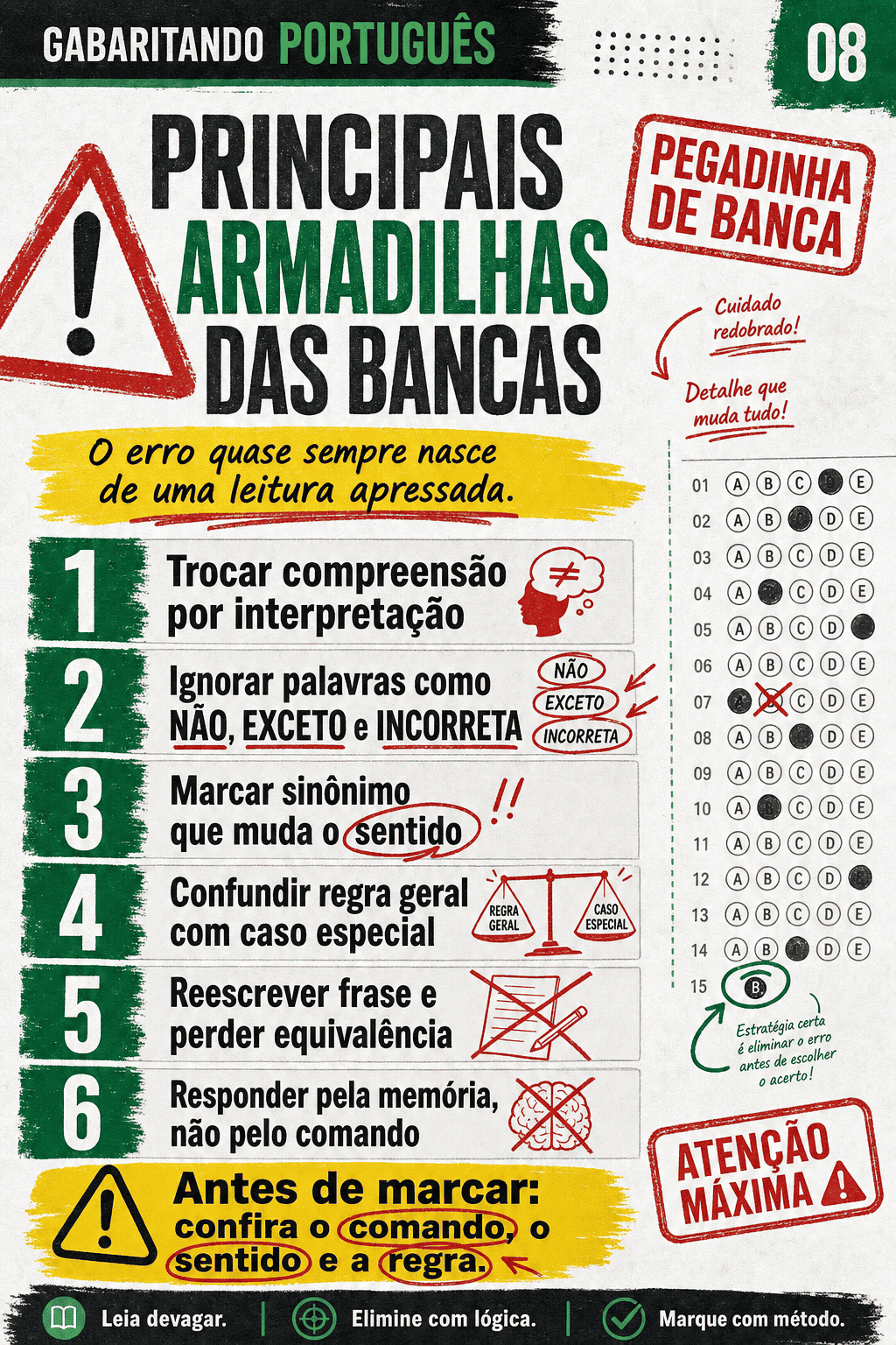 Página interna do Gabaritando Português