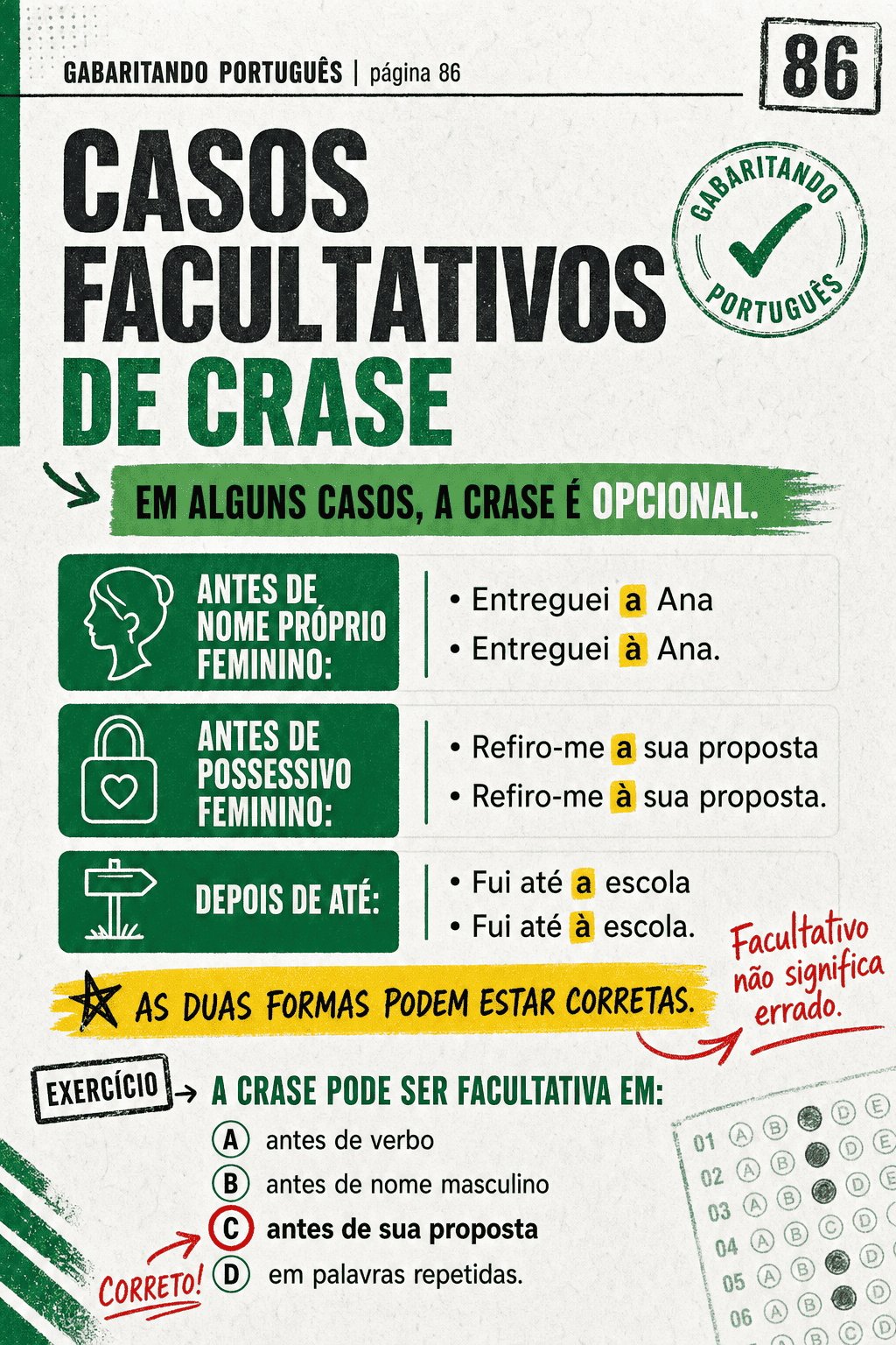 Página interna do Gabaritando Português