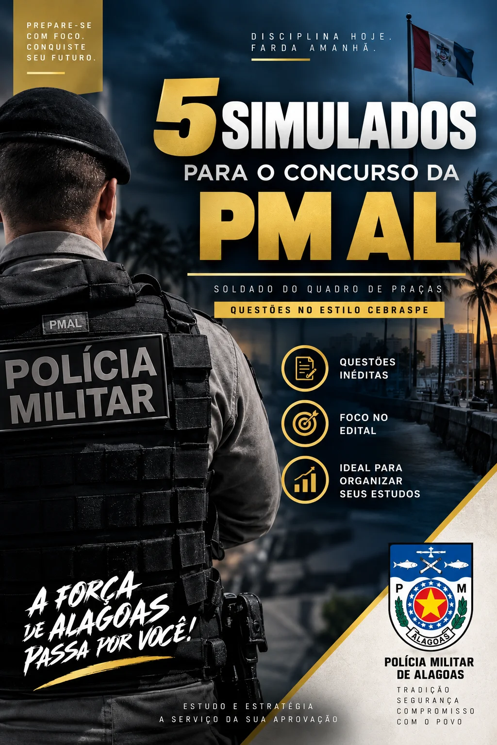 Capa do pacote PM AL com gabarito simples