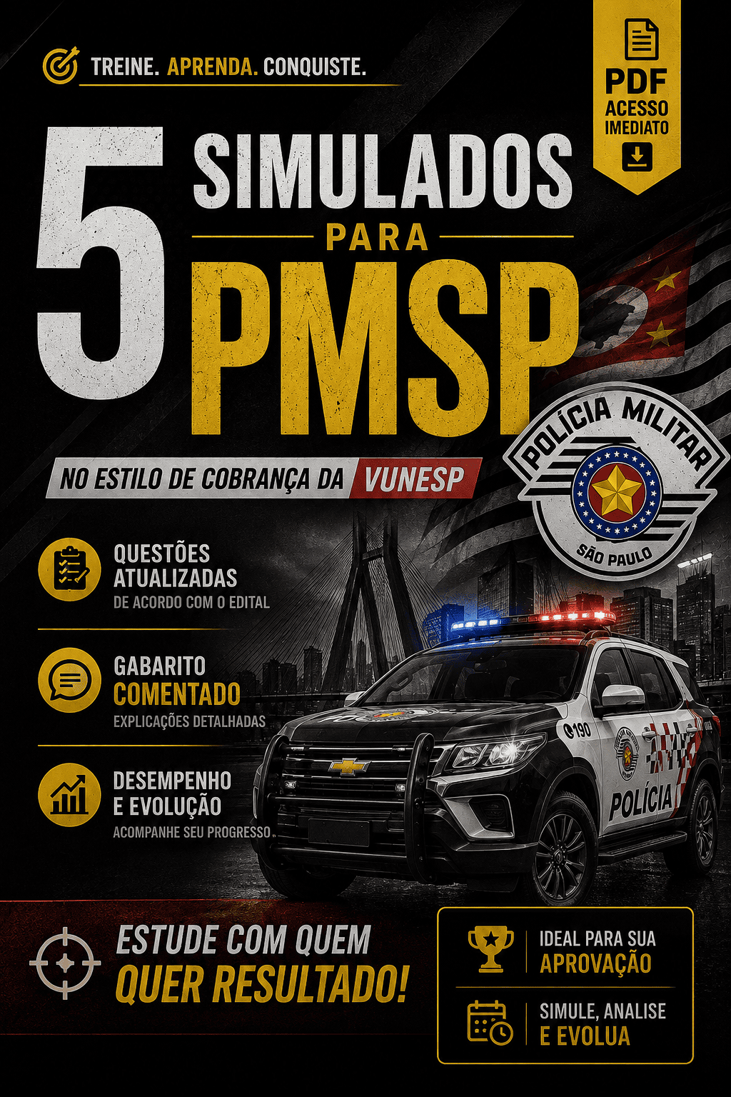 Capa do Pacote Completo com gabarito comentado PMSP
