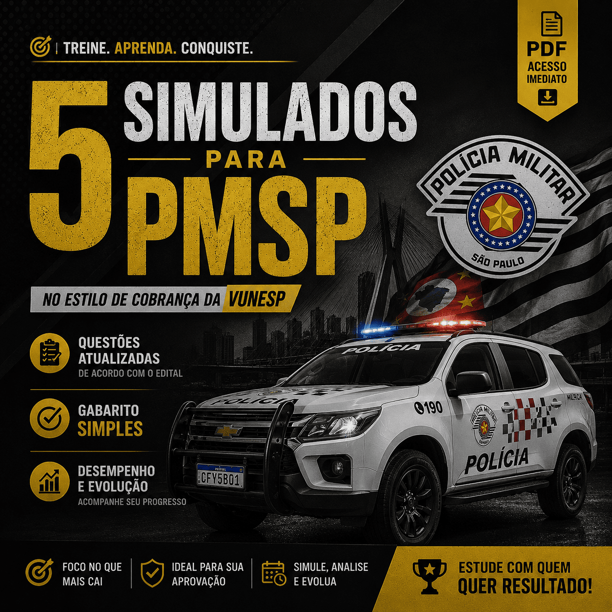 Capa do Pacote Simples com gabarito simples PMSP
