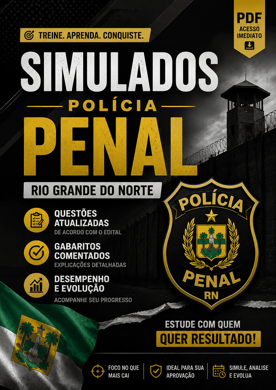 Capa do Pacote Completo com gabarito comentado Polícia Penal RN