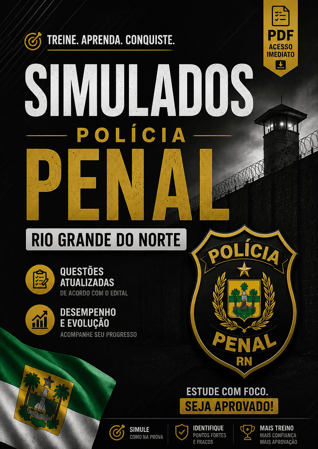 Capa do Pacote Simples com gabarito simples Polícia Penal RN